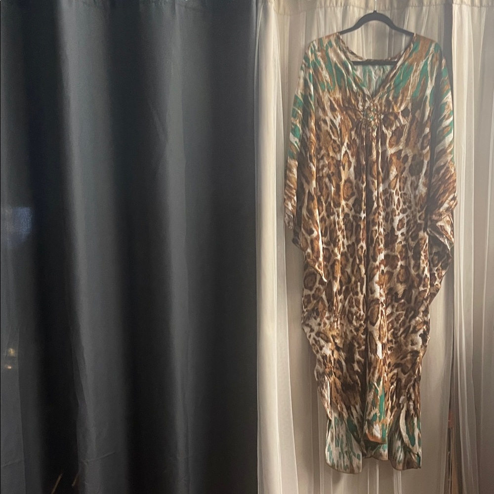 Leopard Print Kaftan Dress